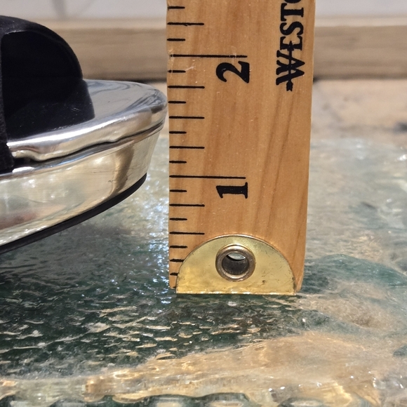 Simply Vera Vera Wang Black Open Toe Jewel Heel Platform Wmns Sz 8.5 - Picture 5 of 11